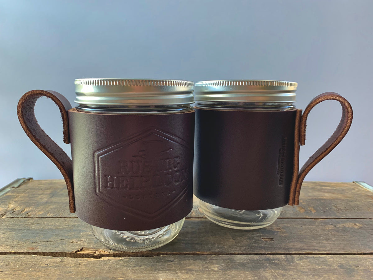 Leather Mason Jar Mug – Ellicott & Co.