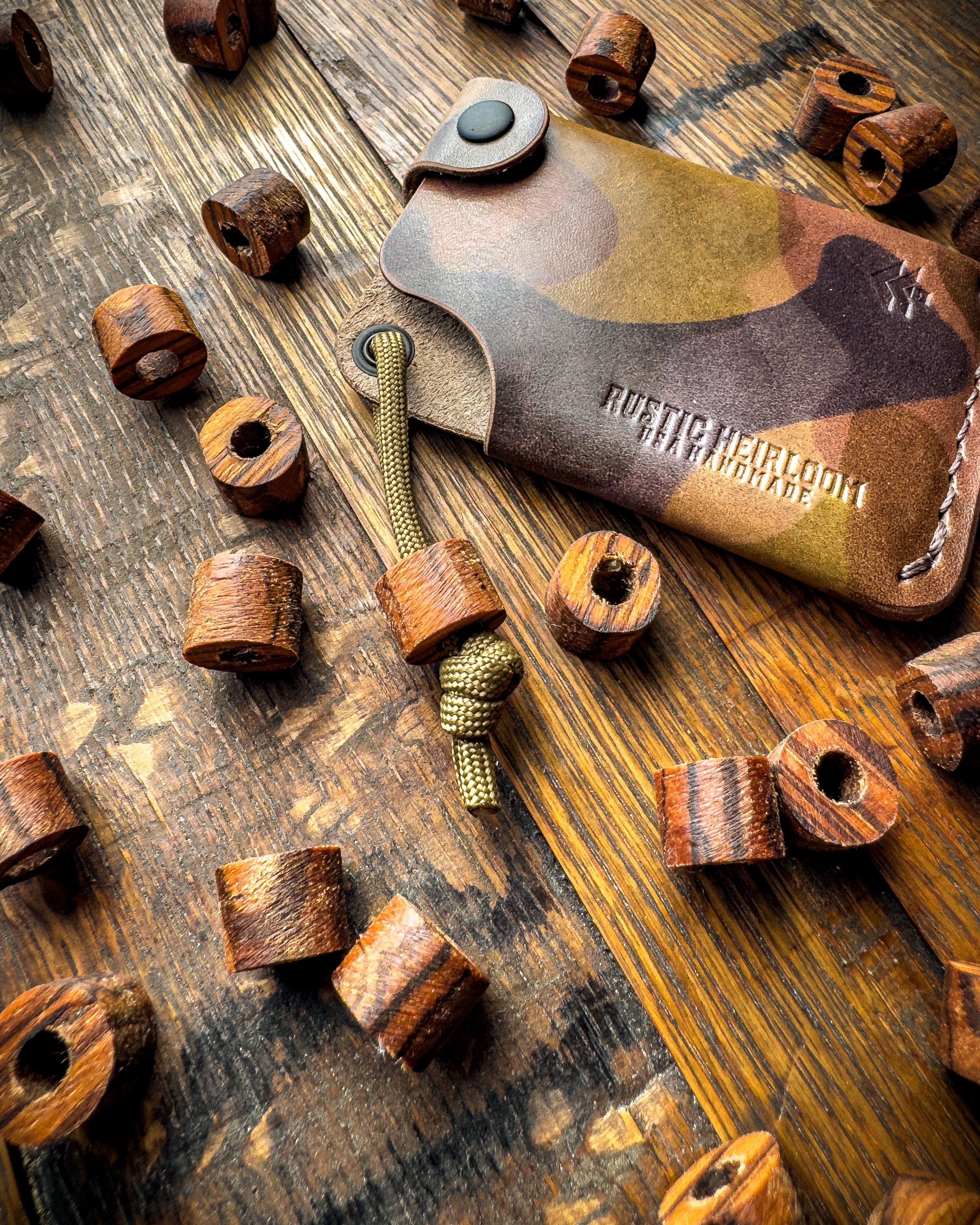 Wood EDC Lanyard Bead